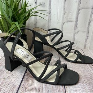 Nordstrom preview black block crisscross strap